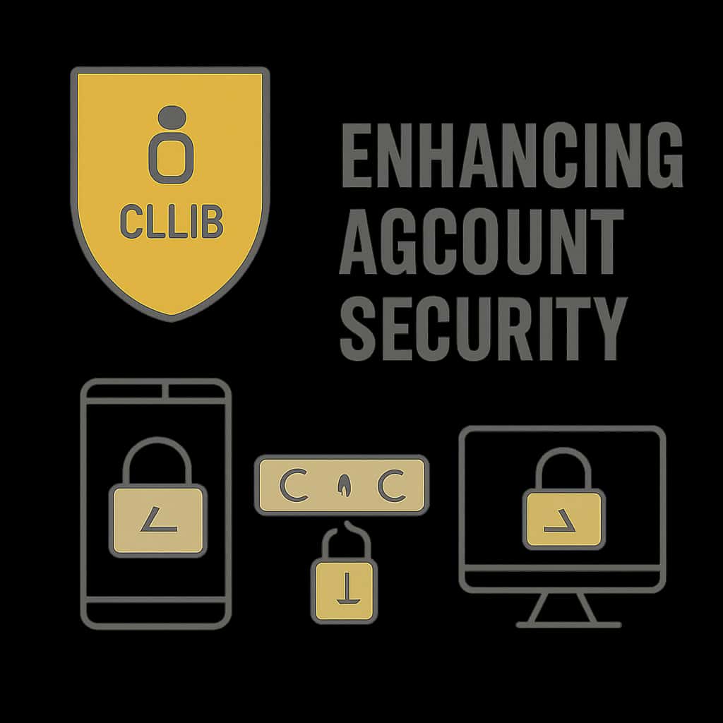 An educational diagram outlining security measures for 6 Club accounts.