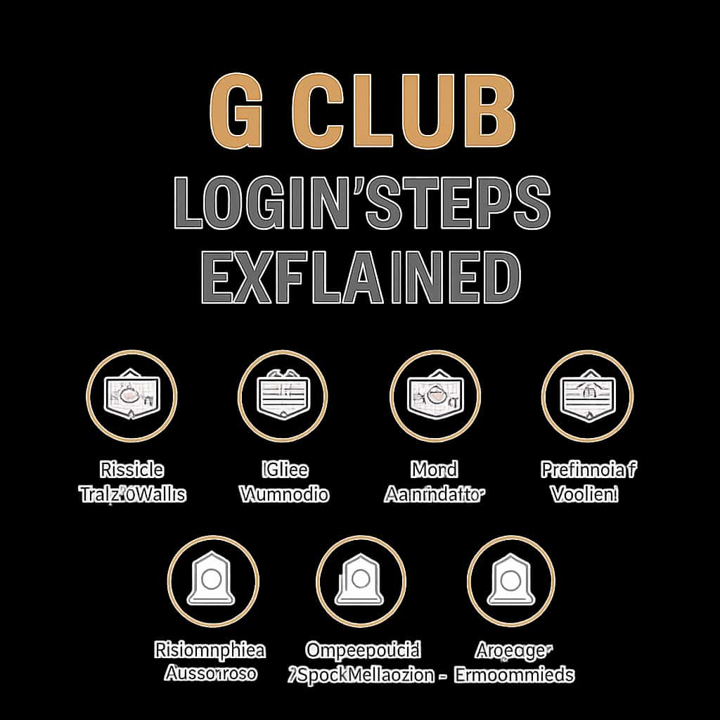 An educational diagram illustrating the steps for logging into 6 Club.