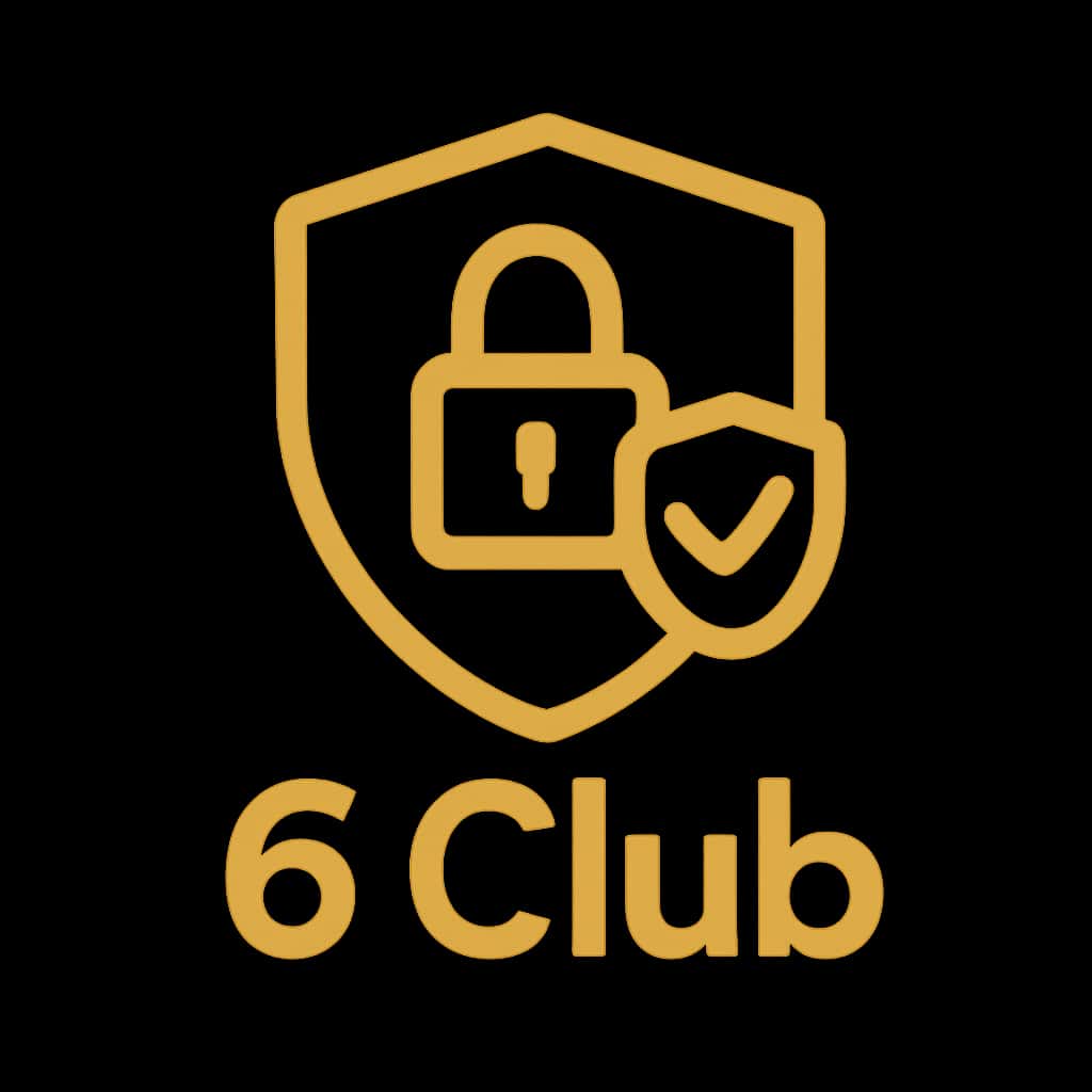 An icon illustrating security measures for 6 Club users.