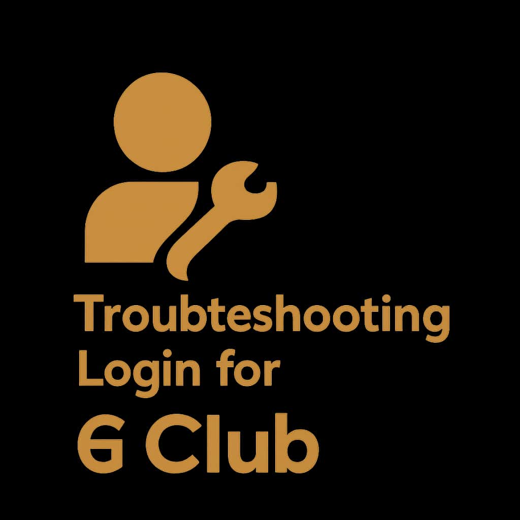 An educational badge symbolizing assistance for 6 Club login issues.