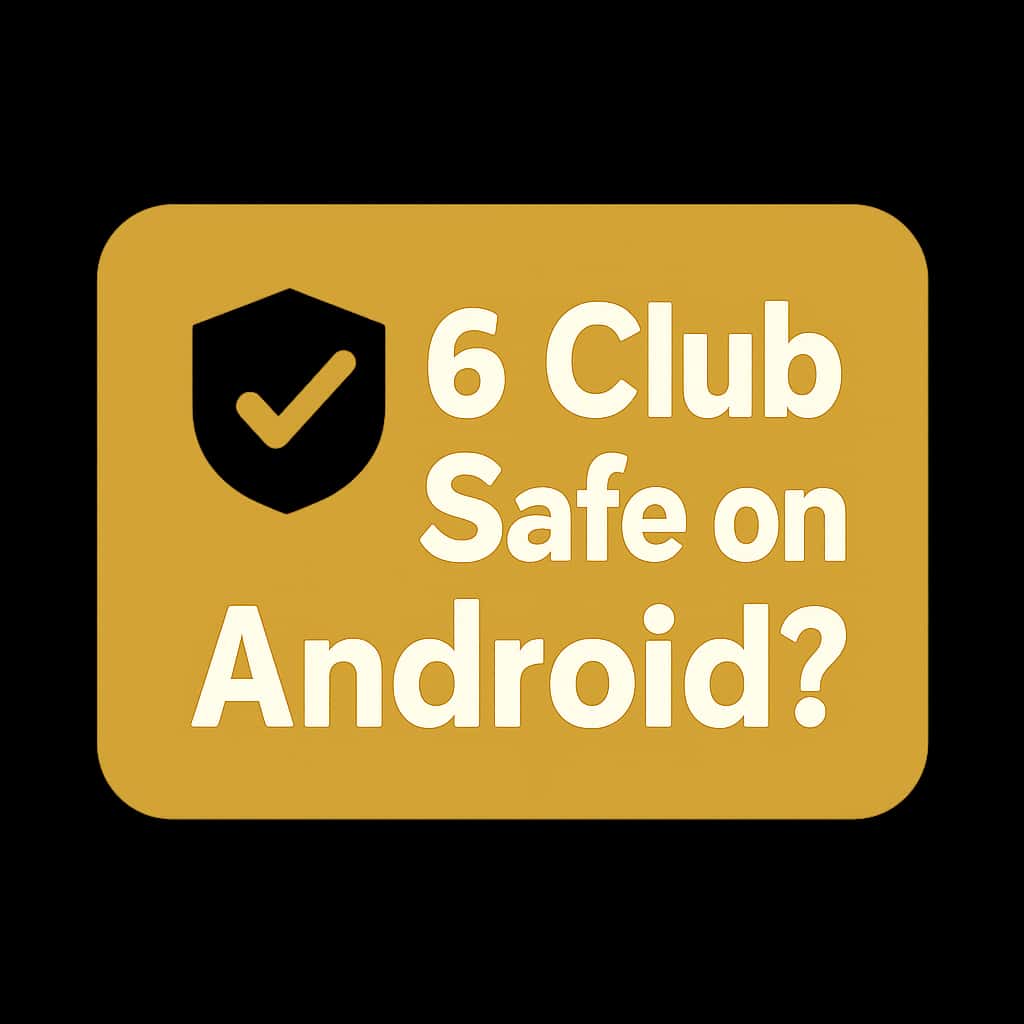 A badge illustrating safety for 6 Club on Android.