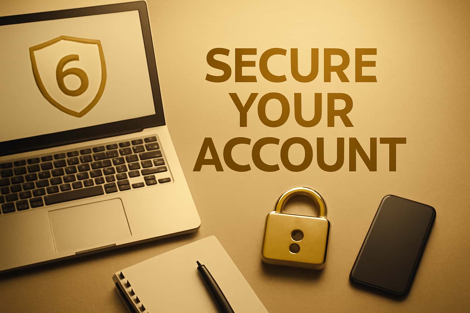 An informative scene illustrating account security measures for 6 Club.